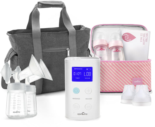 Extractor de Leche Eléctrico Doble Portátil Spectra 9 Plus Original con Bolsa Hielera y Batería Recargable