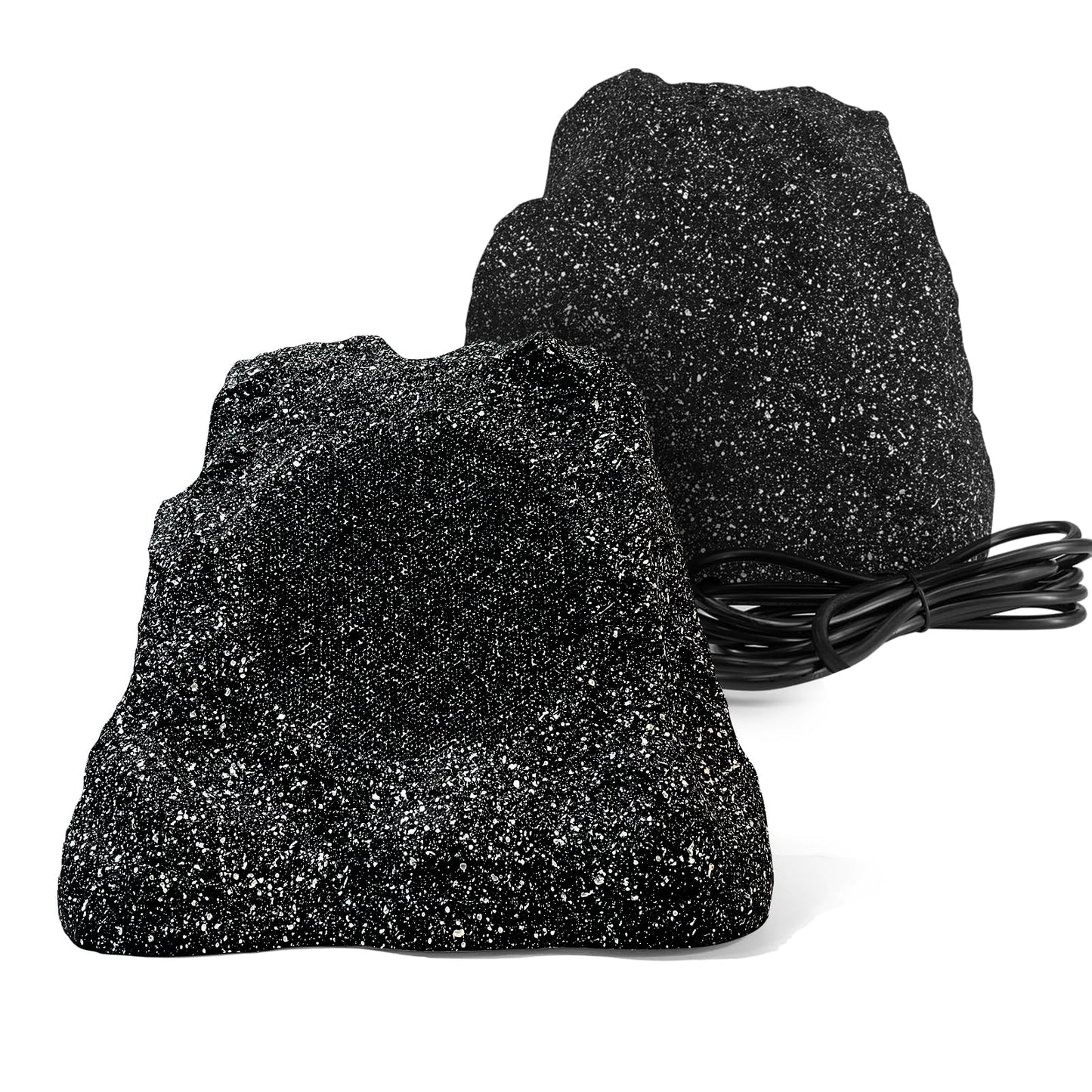 Herdio Outdoor Rock Lot de 2 altavoces Bluetooth resistentes al agua IPX7 de 200 W en resina para terraza, piscina, jardín, barbacoa