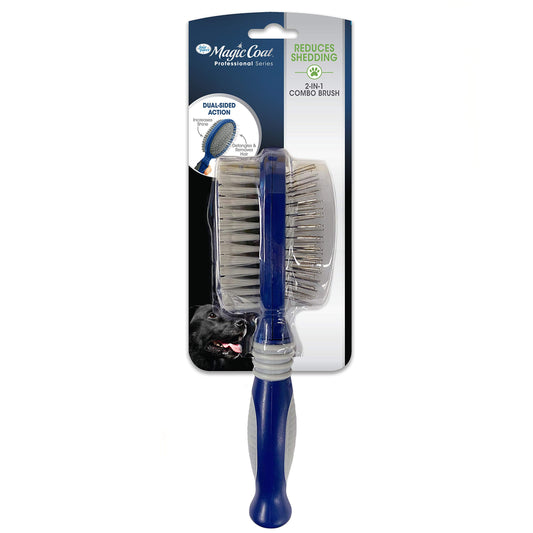 Four Paws Magic Coat Professional Series 2 en 1 Combo Pin y cepillo de cerdas para perro, talla única