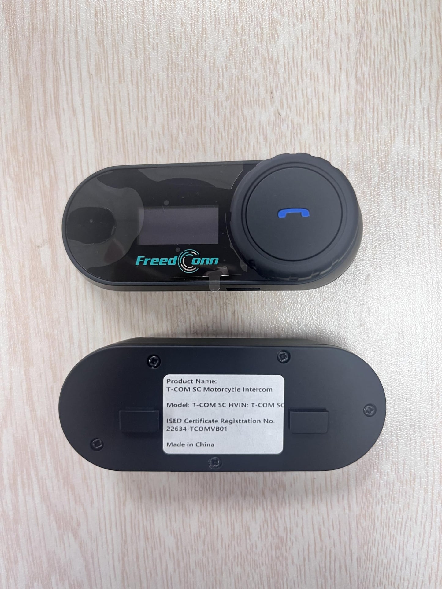 FreedConn - Auriculares Bluetooth para motocicleta, 800 m, interfono de 2 vías, Bluetooth para motocicleta, TCOM-SC, intercomunicador impermeable, sistemas de intercomunicación de casco, con