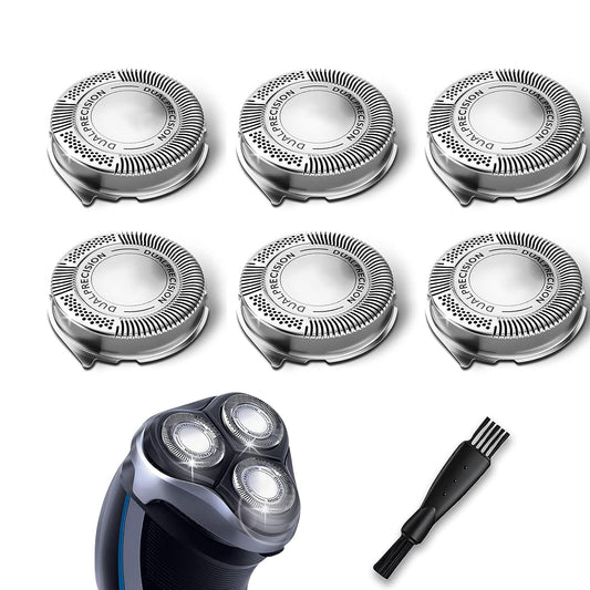 HQ8 - Cabezales de repuesto para afeitadora Philips Norelco OEM, cuchillas HQ8, compatibles con afeitadoras Philips Norelco y Aquatec, 6 unidades