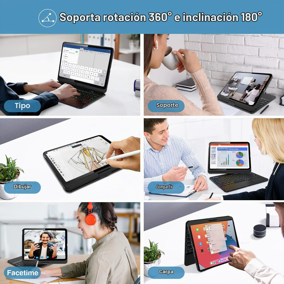 Funda Teclado ProCase iPad A16 y 10th Gen 2025 2022