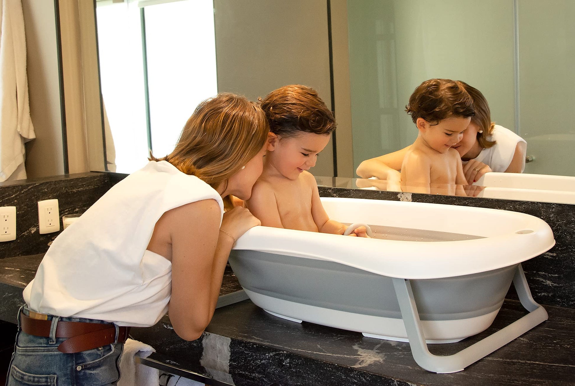 Bañera Plegable Tubbies TUBB103 Tina Rosa 2go para Bebé Pequeña