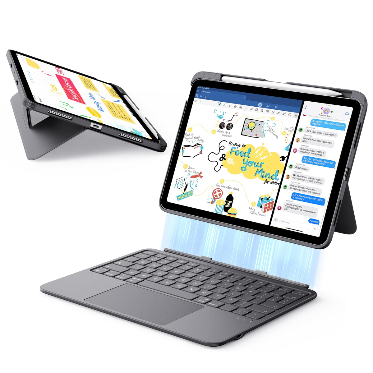 Funda iPad ESR Ultraligera con Teclado A16 11/10 Generación