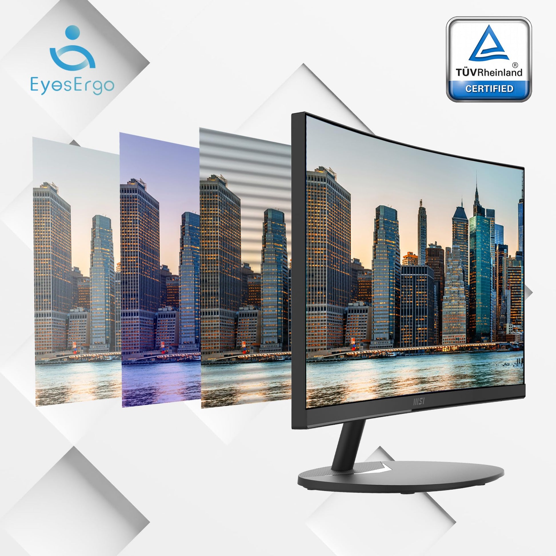 Monitor VA Curvado MSI Pro MP2412C Negro FHD 100Hz 1ms para Computadora