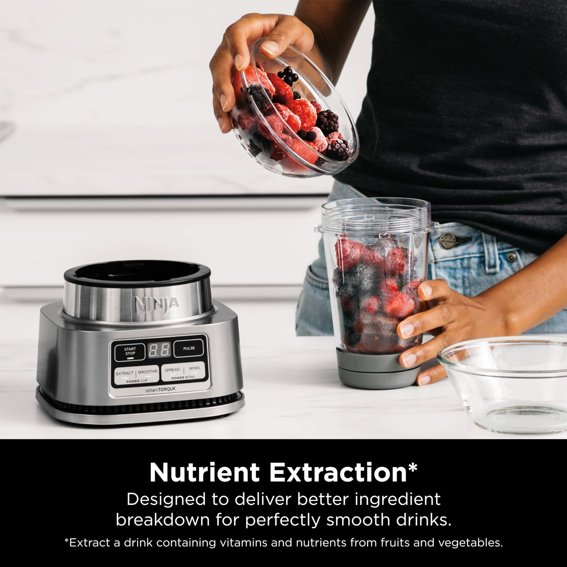 Extractor de Nutrientes y Batidora NINJA Plateado 1200 Watts Auto IQ