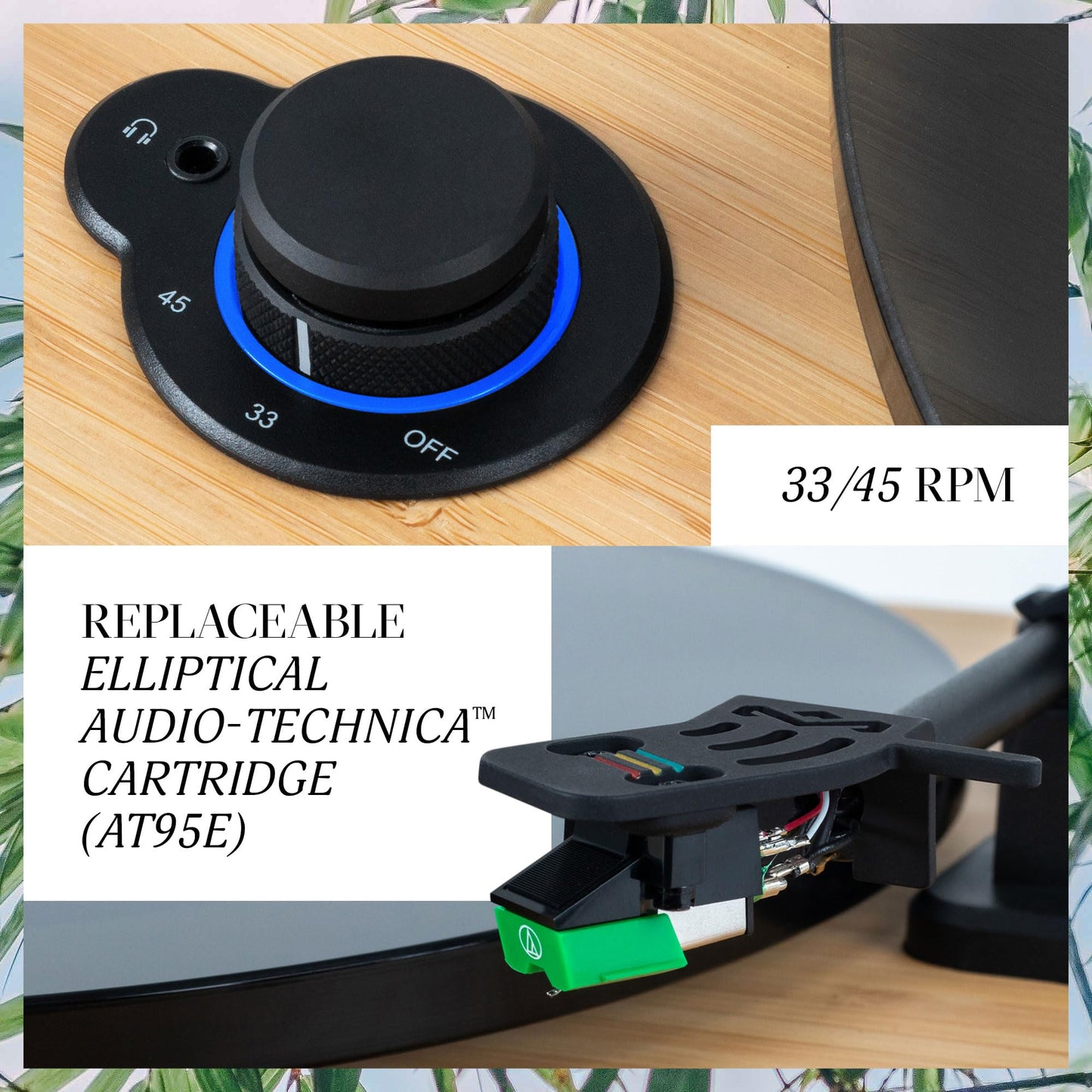 Tocadiscos Marley House of Stir It Up Lux Negro con Bluetooth y Materiales Sostenibles