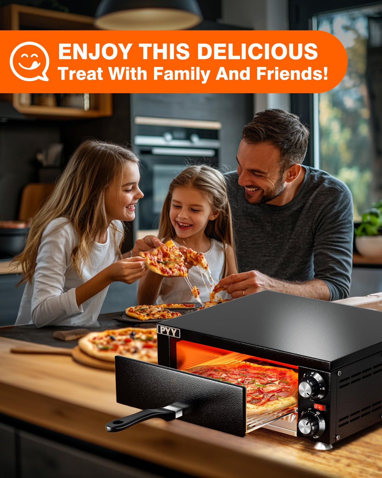 Horno Eléctrico de Pizza PYY Acero Inoxidable con Temporizador