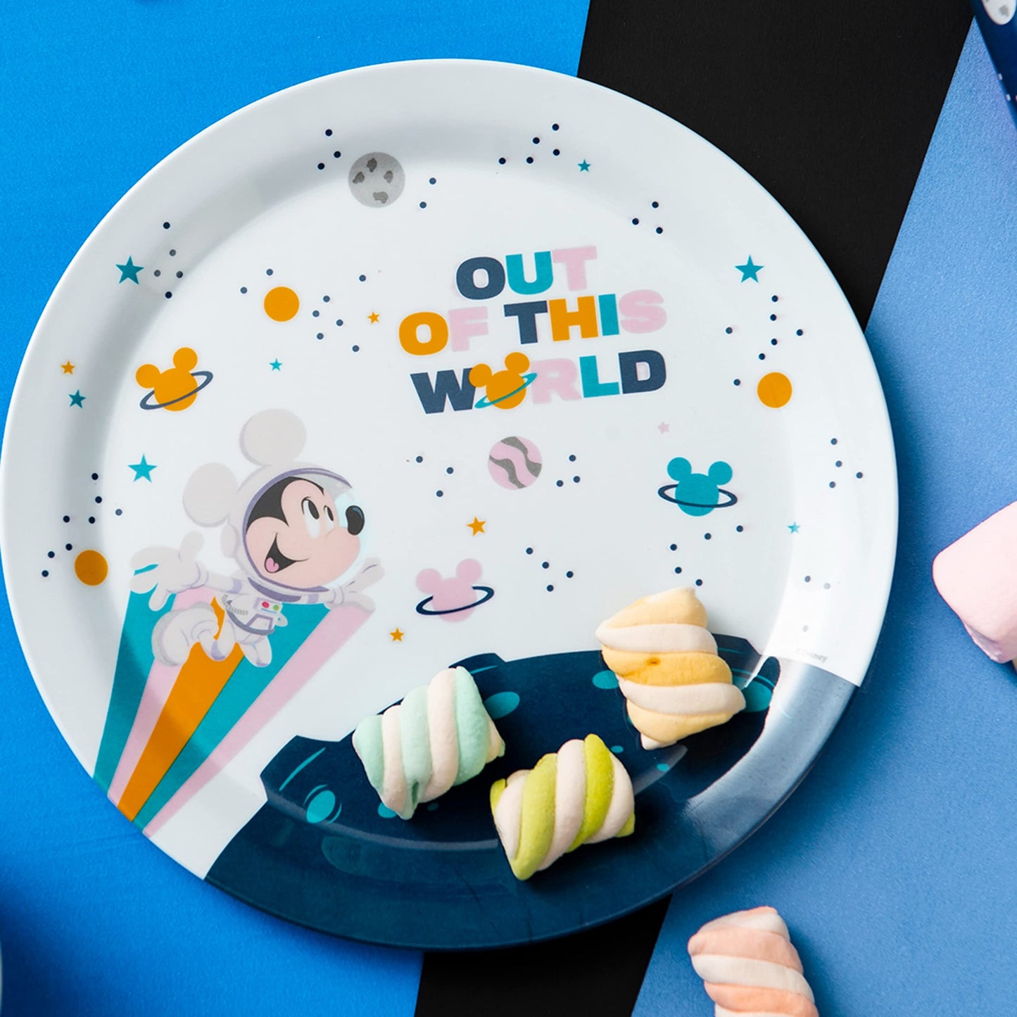 Juego de Vajilla Infantil Zak Designs Mickey Mouse de Disney Espacio Duradero sin BPA (5 Piezas) para Niños