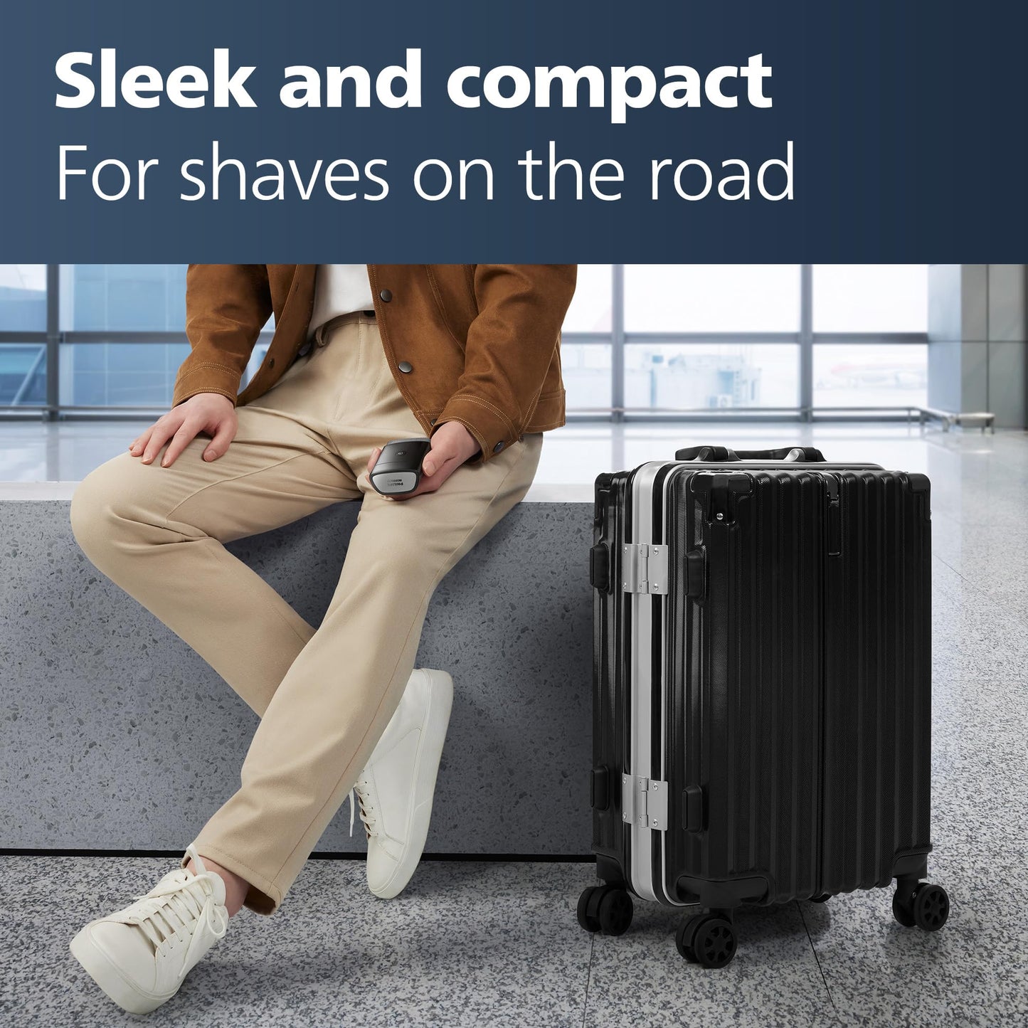 Philips Norelco - Afeitadora compacta portátil para llevar