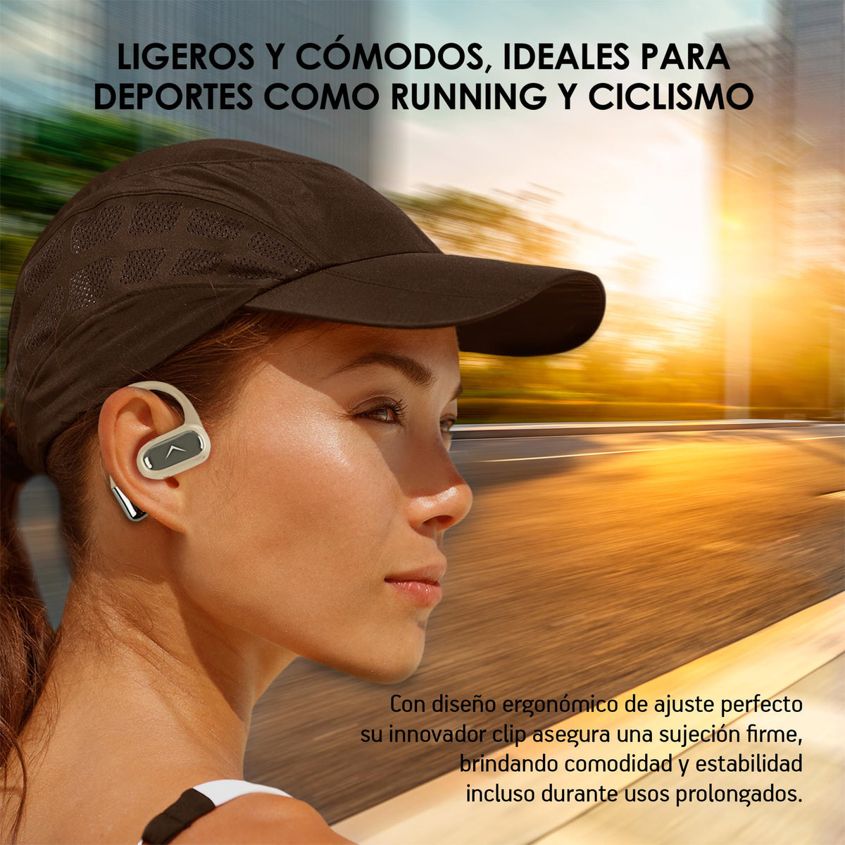 Audífonos Inalámbricos Akane Open Ear Deportivos Bluetooth 5.4 para Correr