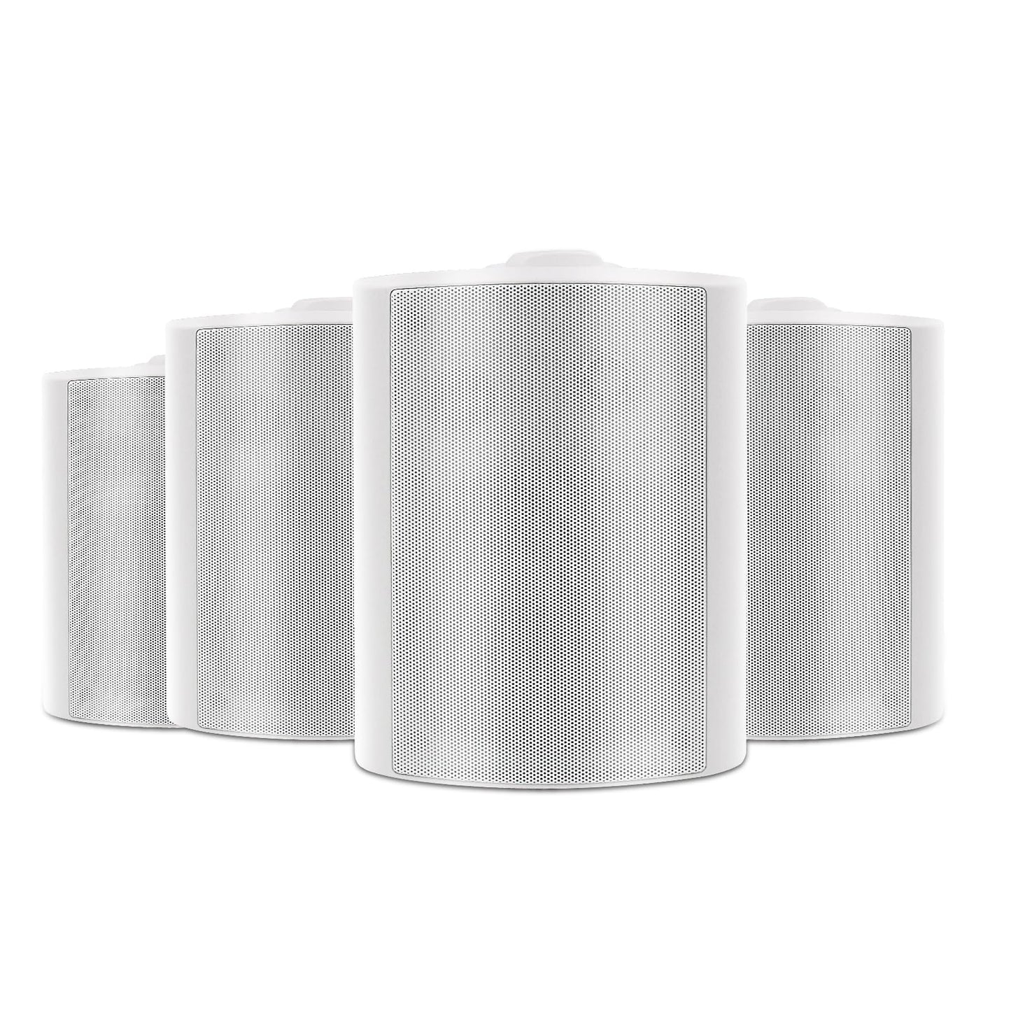 Herdio Bluetooth Bocinas para Exterior, 5.25 Pulgadas 600W Altavoces para Exteriores, Impermeable, Amplificador Superior, Amplia Cobertura De Sonido Estéreo, para Patio, Terraza(4 Altavoces,Blanco)