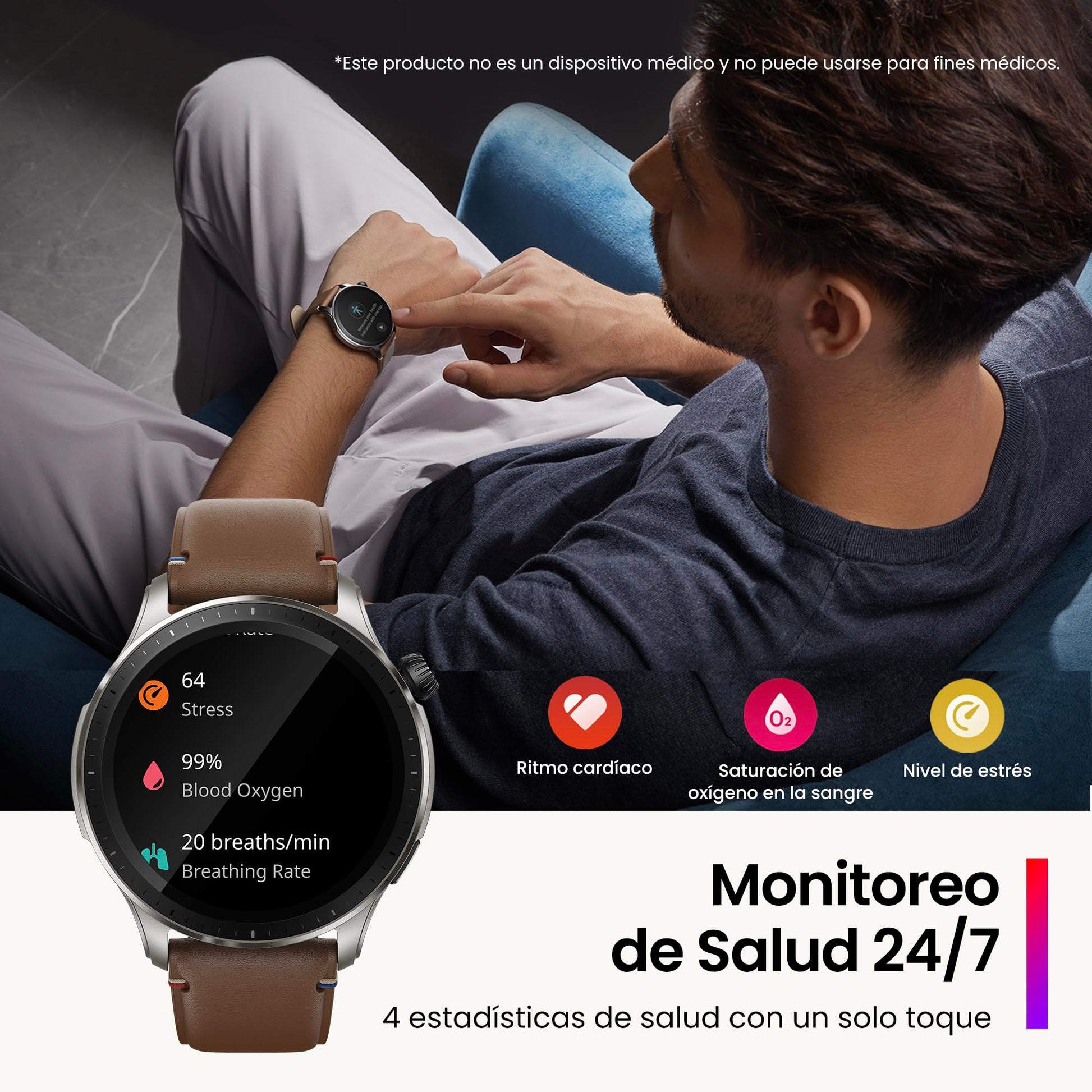 Amazfit GTR 4 Smartwatch con Amazon Alexa, Autonomía 14 Días, Pantalla AMOLED HD, 150 Modos Deportivos - Negro Super Speed