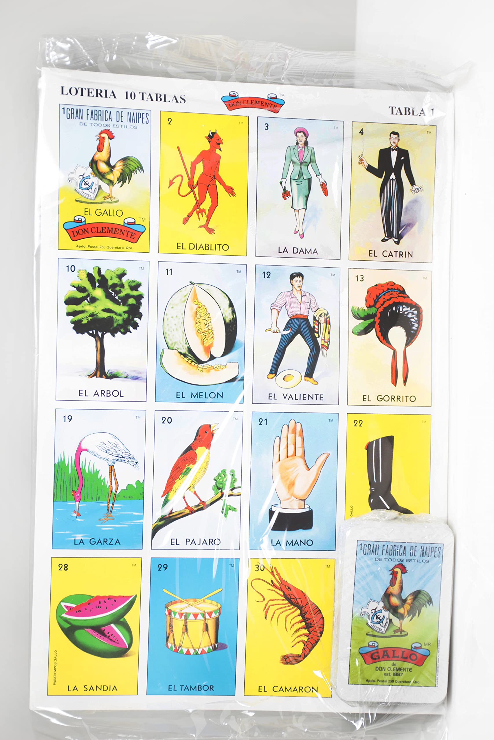 Juego de Lotería Don Clemente Jumbo Grande Divertido y Educativo