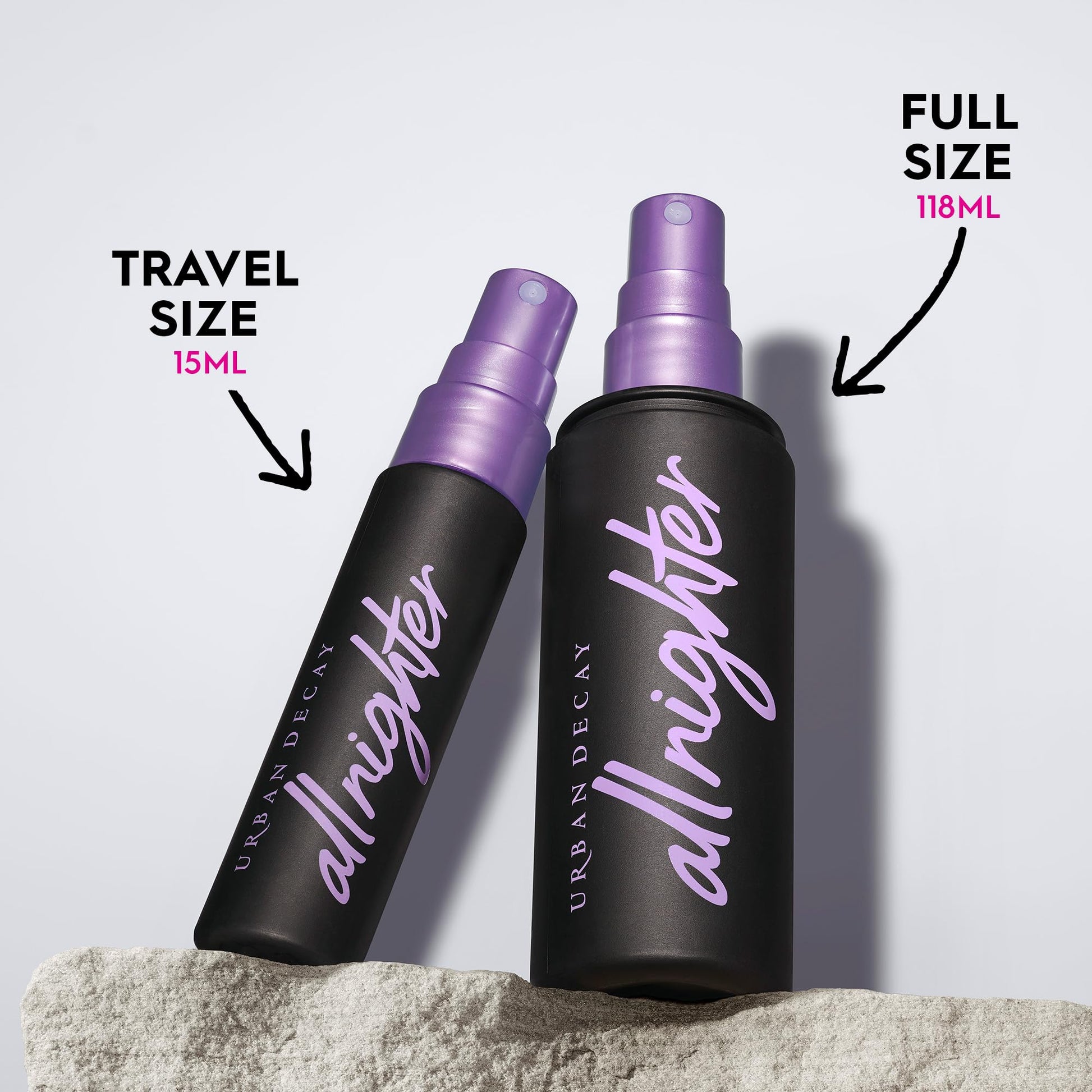 Urban Decay All Nighter Setting Spray fijador de maquillaje hasta por 16hrs acabado natural, tamaño de viaje, 30ml