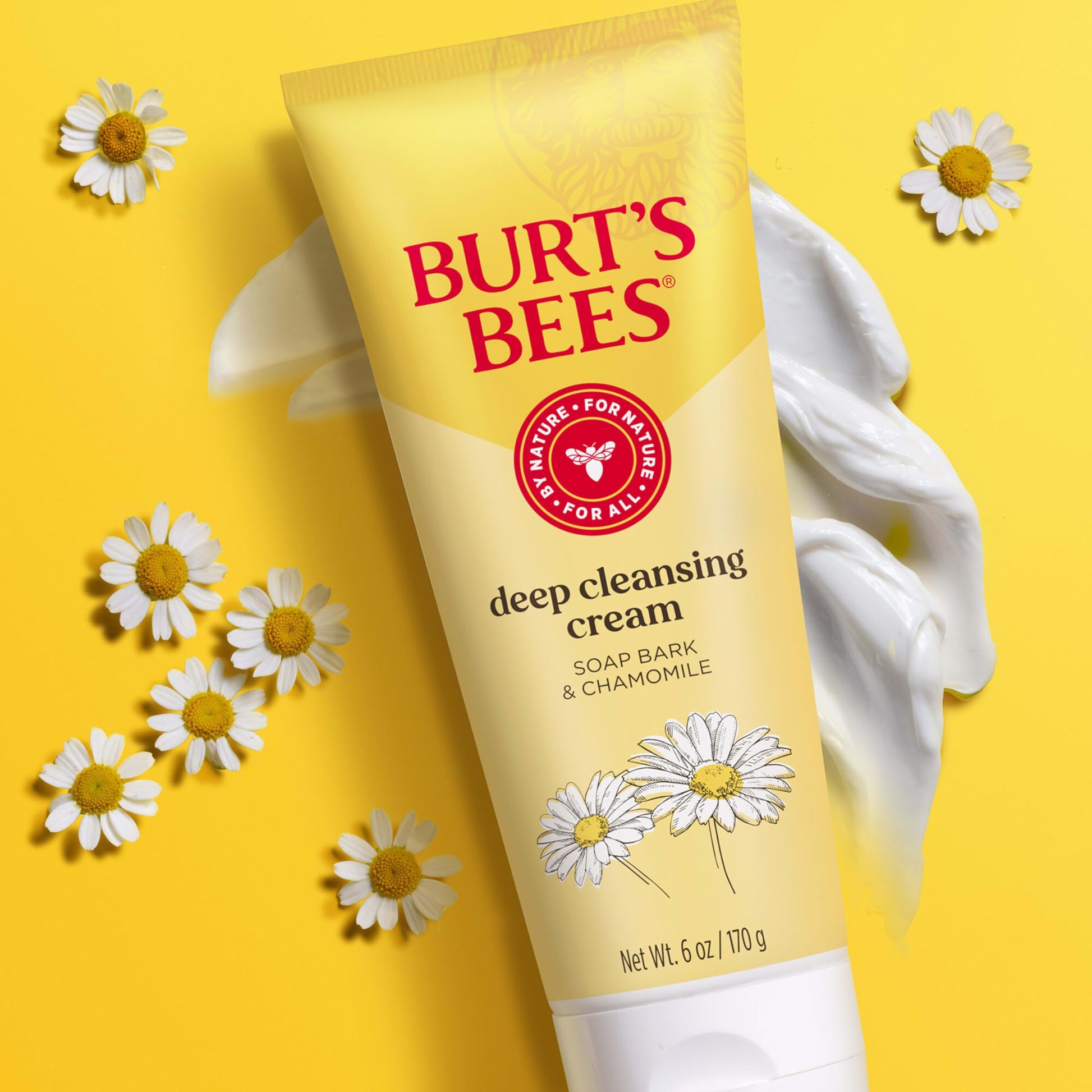 Burts Bees Soap Bark & Chamomile Deep Cleansing Cream for Unisex Soap 6 oz, empaque puede variar