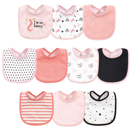 Hudson Baby - Baberos unisex de algodón y poliéster, unicornio Im So Fancy