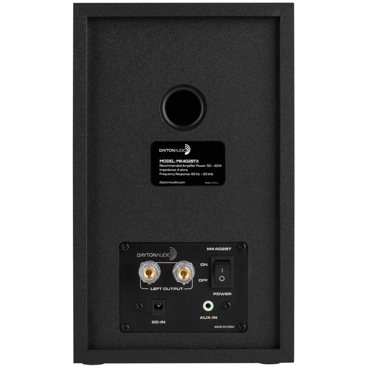 Altavoz de Estantería Dayton Audio Negro con Bluetooth 4.2 Moderno