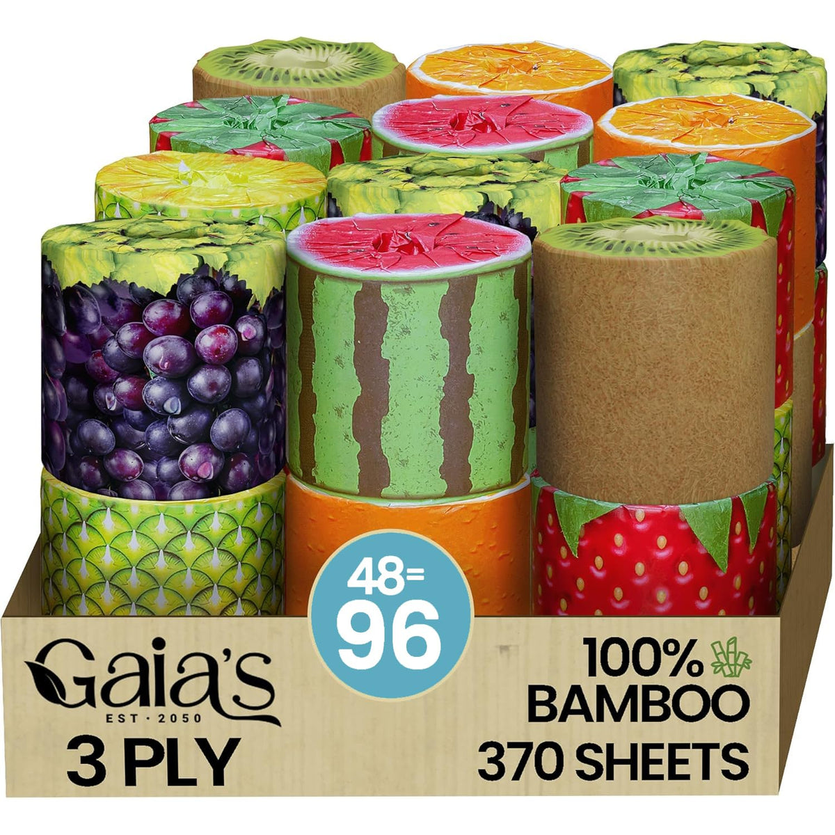 Papel Higiénico Gaias Bambú Orgánico Alta Calidad Respetuoso con el Medio Ambiente
