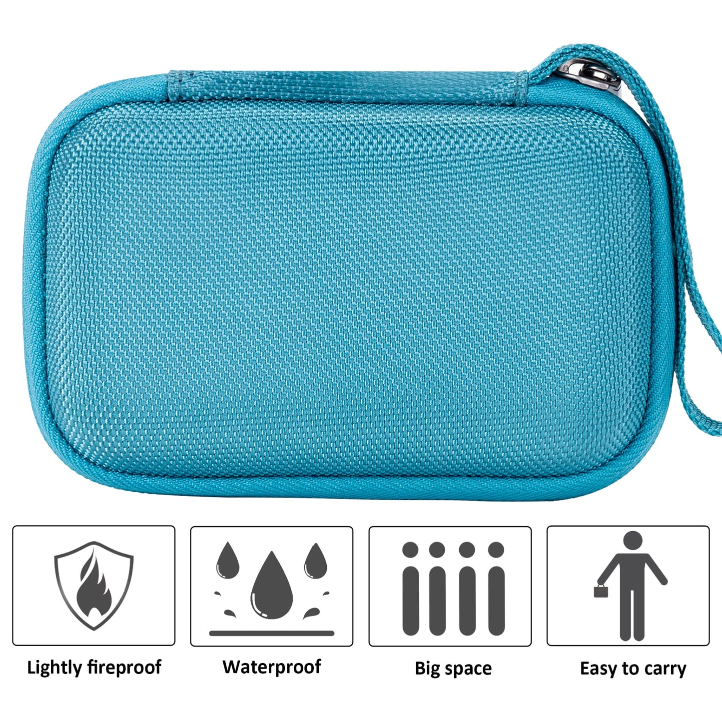 Funda Rígida de Viaje Khanka Azul para Batería Magnética Anker MagGo