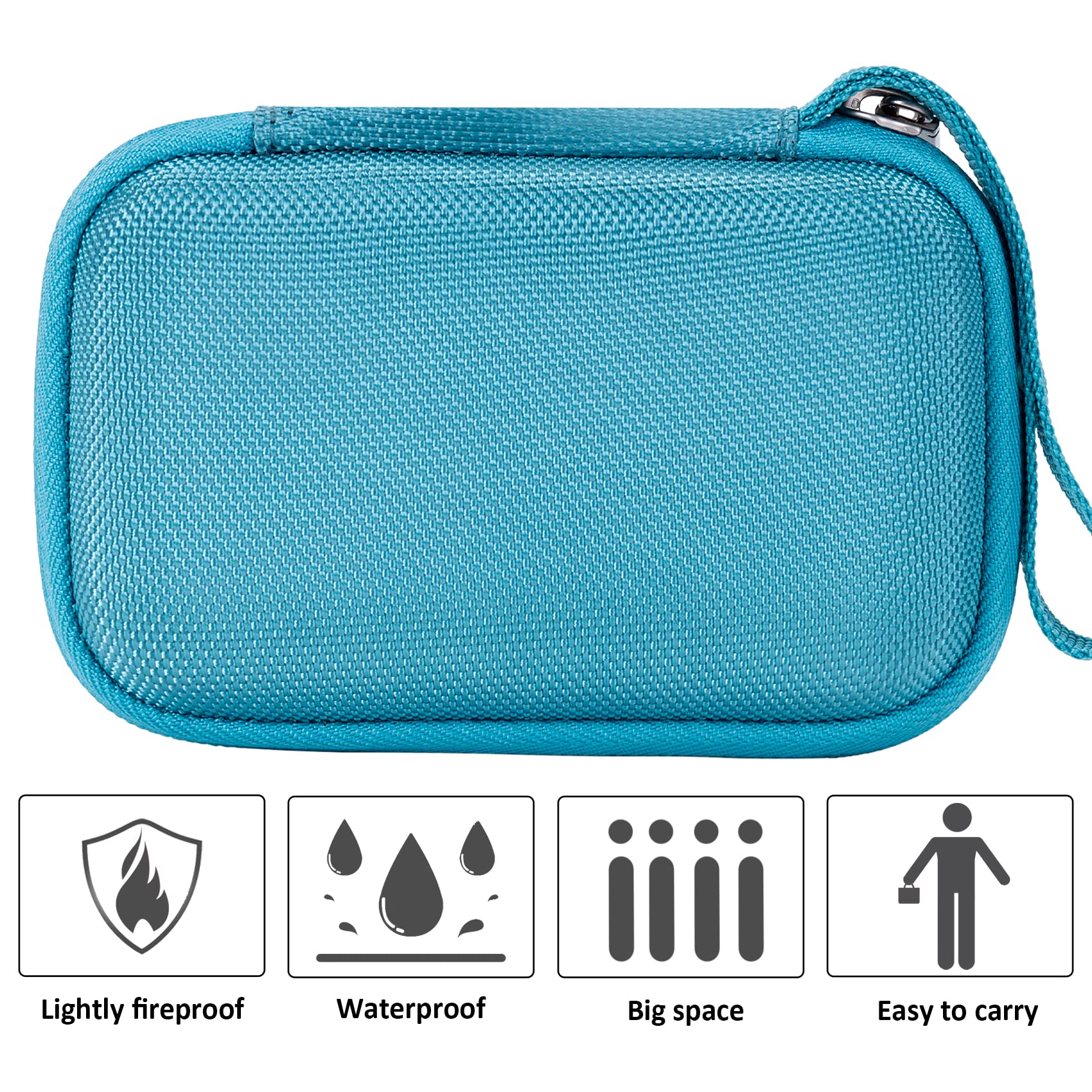 Funda Rígida de Viaje Khanka Azul para Batería Magnética Anker MagGo