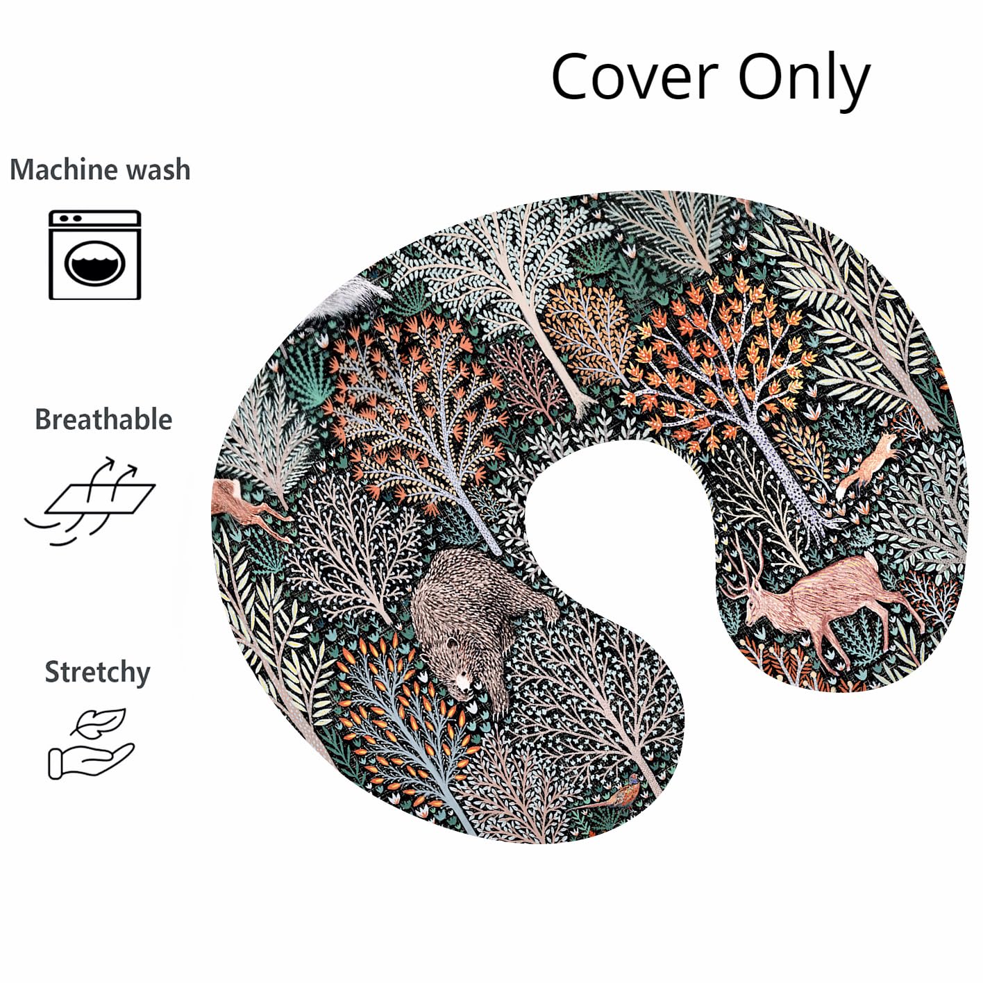 Fundas elásticas de almohada de lactancia ultra suaves para lactancia materna para bebés y niñas, funda de almohada de alimentación se adapta a almohadas de apoyo estándar para bebés, posicionadores, funda de almohada de lactancia