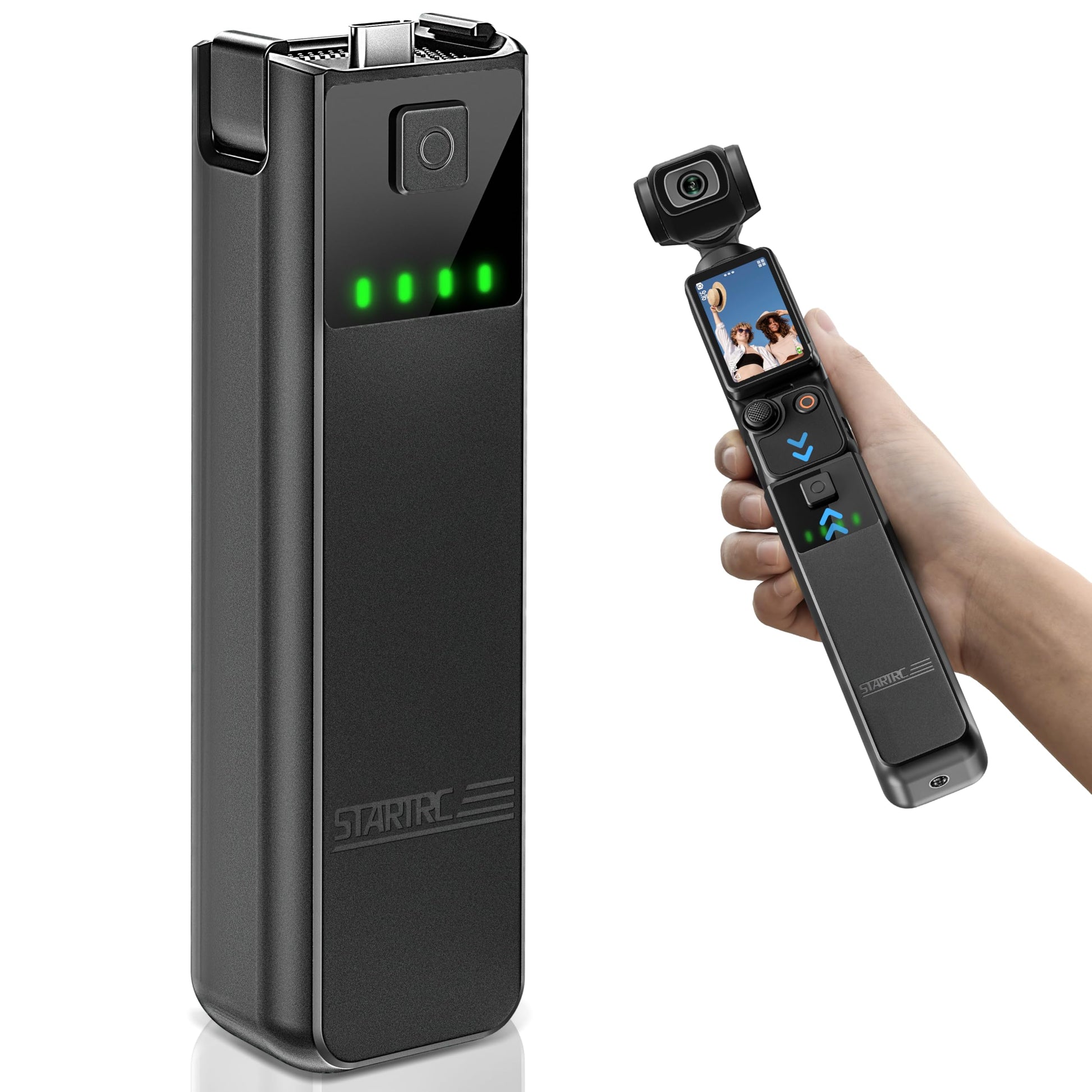 Mango de Batería Tomat Pocket 3 Mango de batería dji Osmo Pocket 3 Combo Creator batería Adicional Mango en Negro