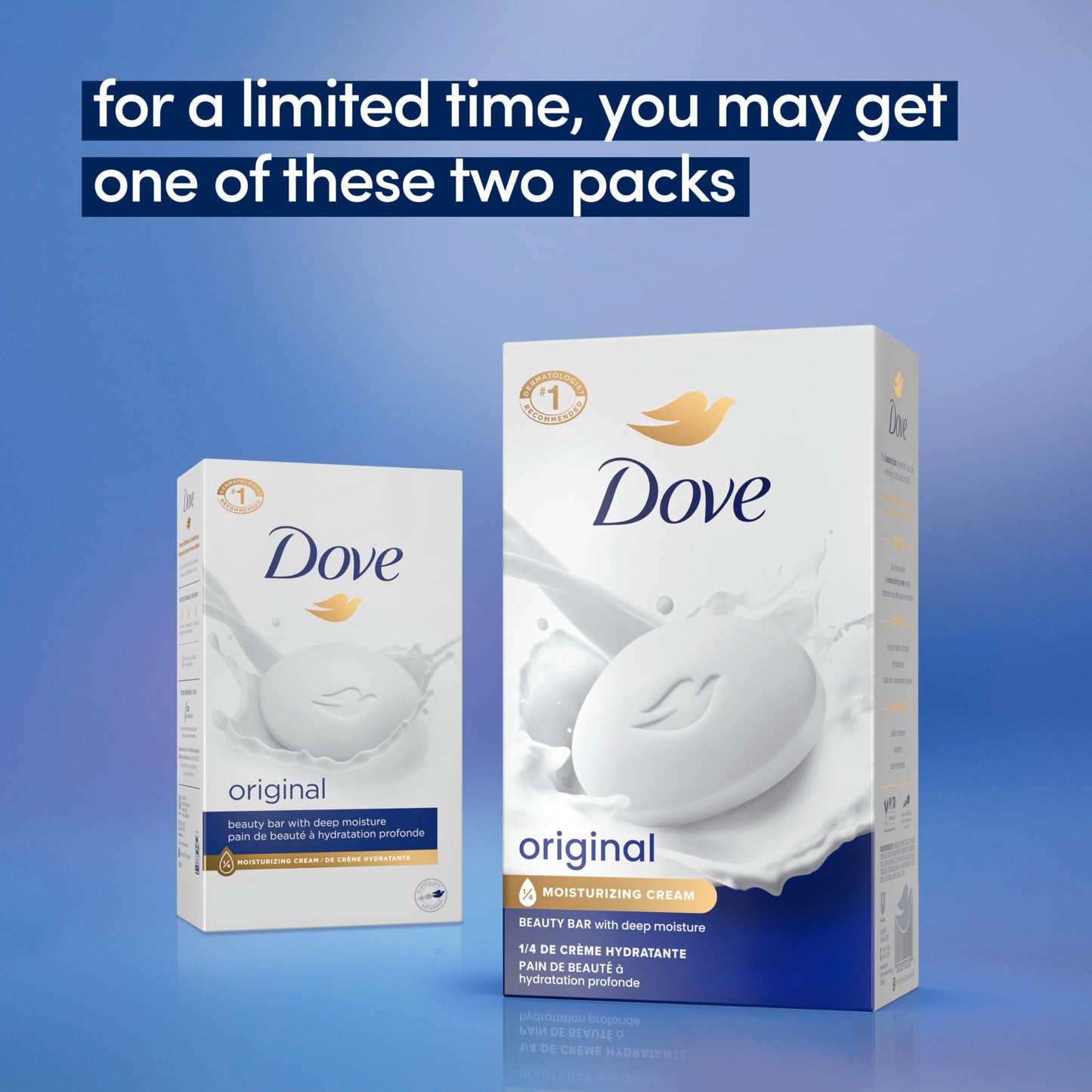 Dove Beauty Bar, White 4 oz, 4 Bar