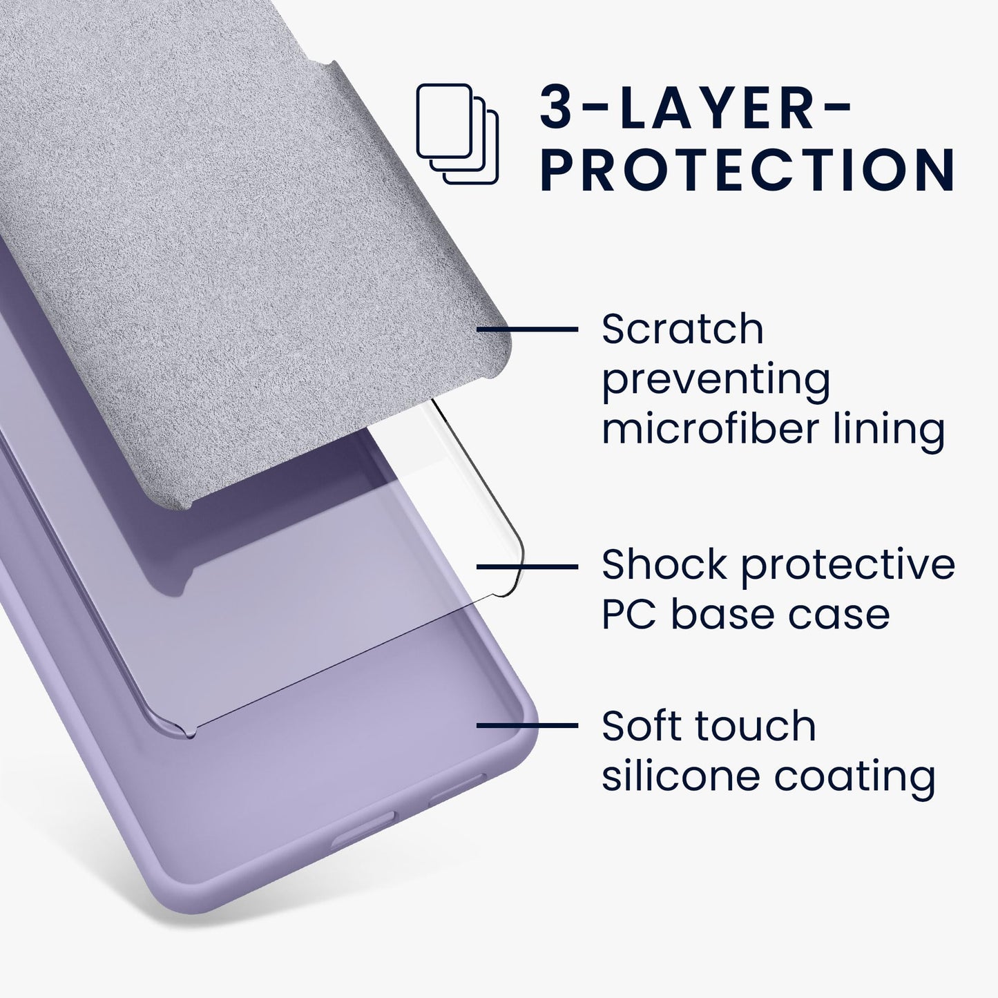 kwmobile Carcasa Compatible con Google Pixel 7a Funda - Case TPU y Silicona antigolpes - Apto Carga inalámbrica - Lila