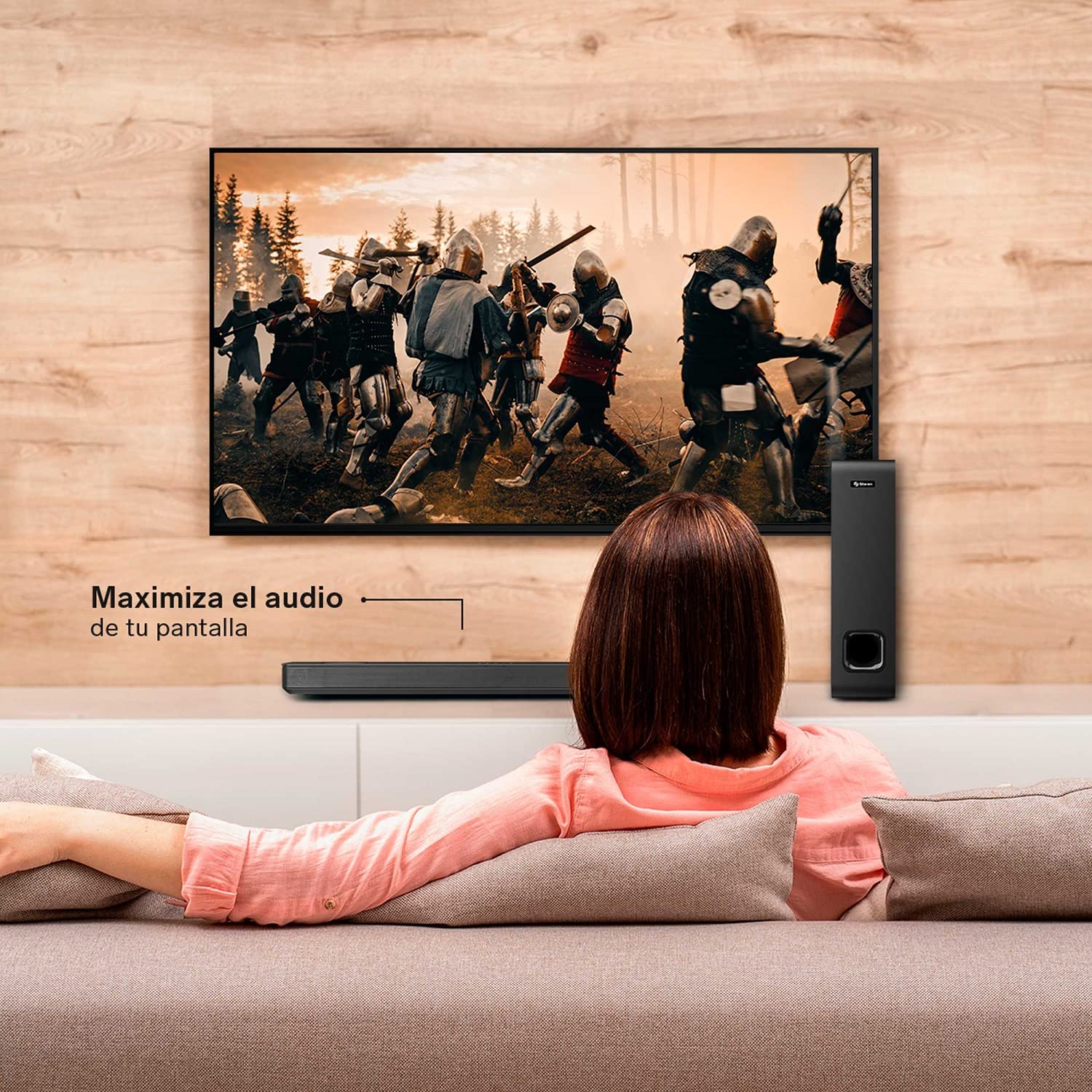 STEREN Barra de Sonido y subwoofer 900 W PMPO Bluetooth* BSD-505