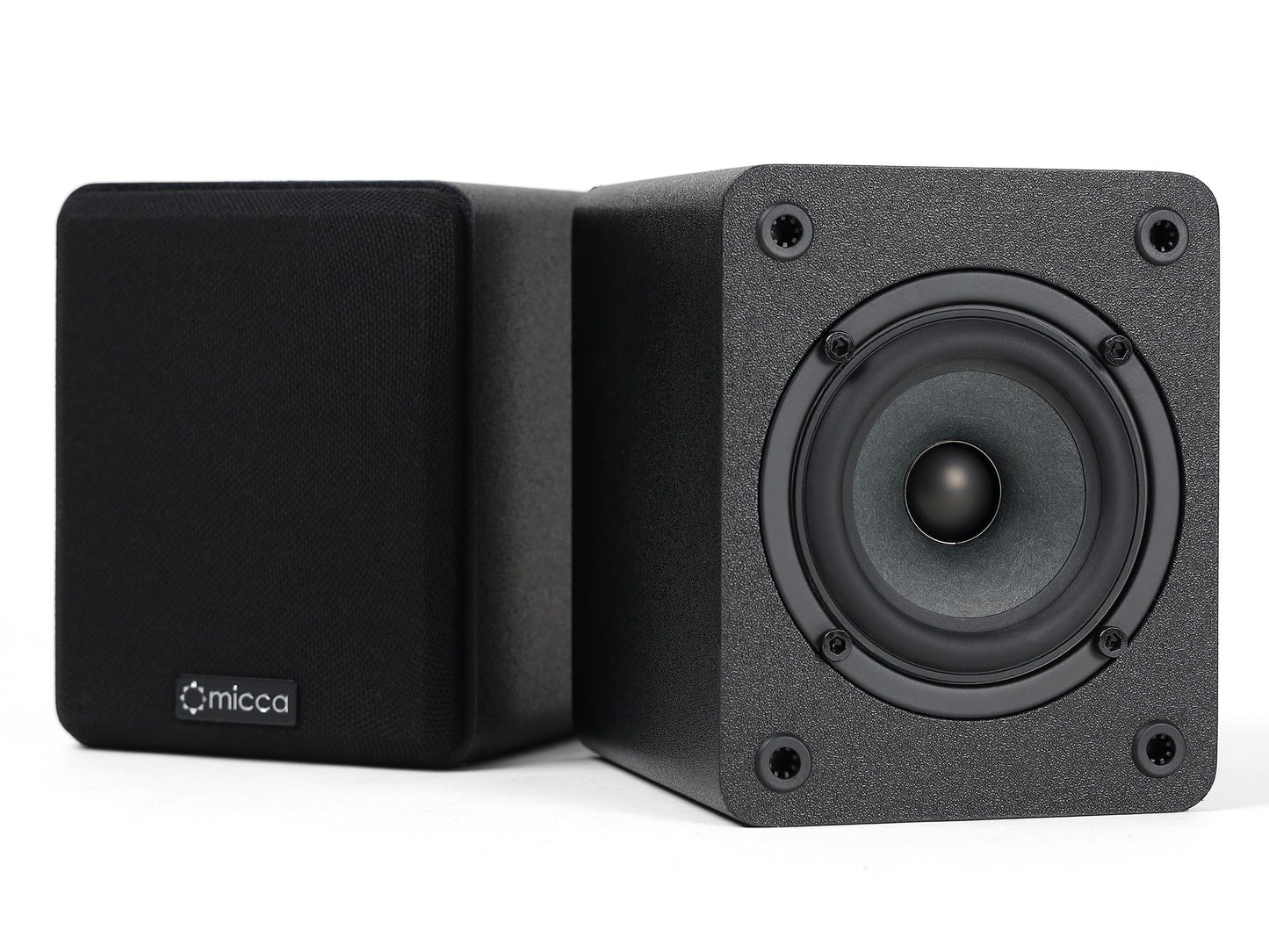 Altavoces de Estantería Micca Negro con Montaje en Pared