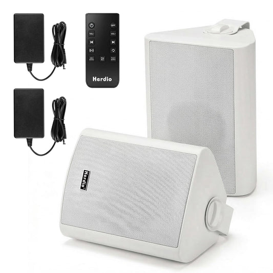 Bocinas Bluetooth para Exteriores Herdio Blancas Multi-Conexión Inalámbrica de 6.5" y 400W 20 Unidades 2-Pack