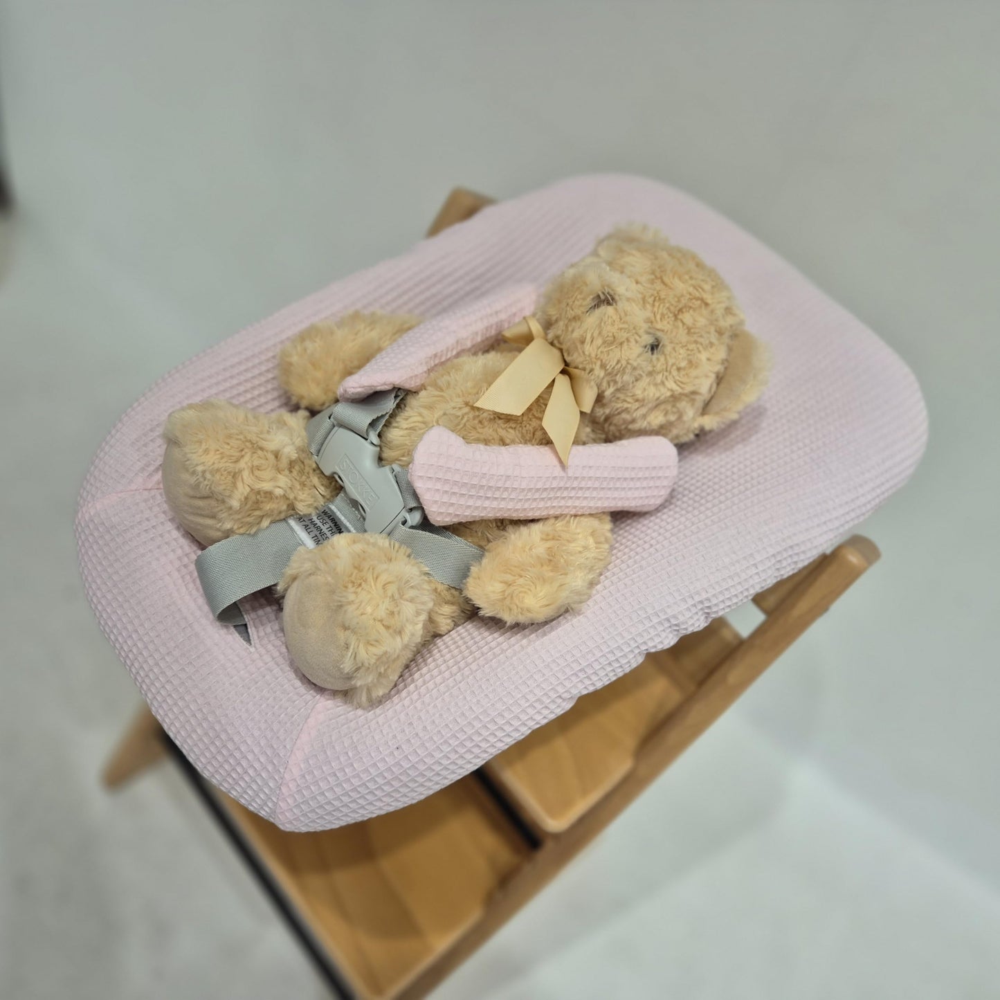 Gembebe - Juego de sábanas de algodón compatible con Stokke Tripp Trapp para recién nacido (rosa bebé)