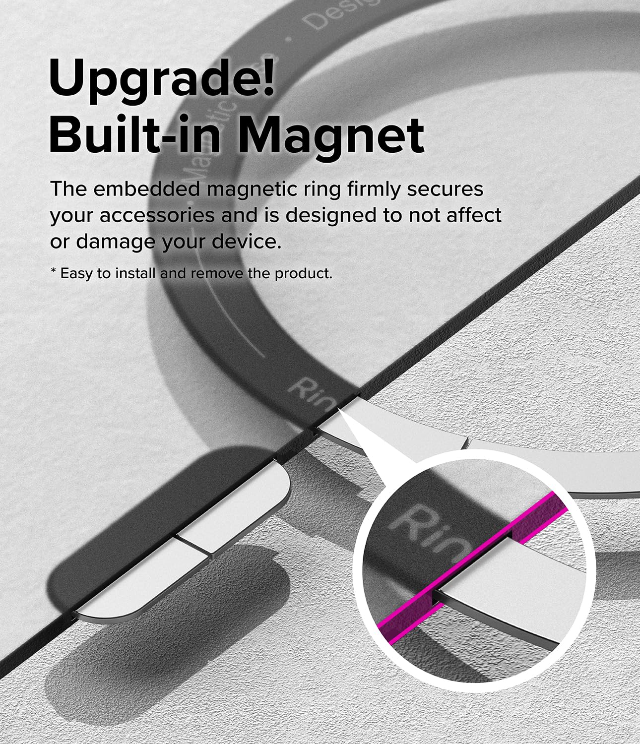 Funda Ringke Fusion Bold Matte Black de TPU Absorbente de Impactos y Respaldo Translúcido Compatible con MagSafe para iPhone 15
