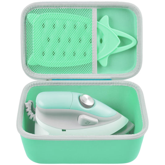 GWCASE - Funda compatible con plancha de vapor Oliso M3Pro/ M2 Mini Project Soporte organizador para planchas de viaje para Solemate y otros accesorios (solo en caja), color aguamarina