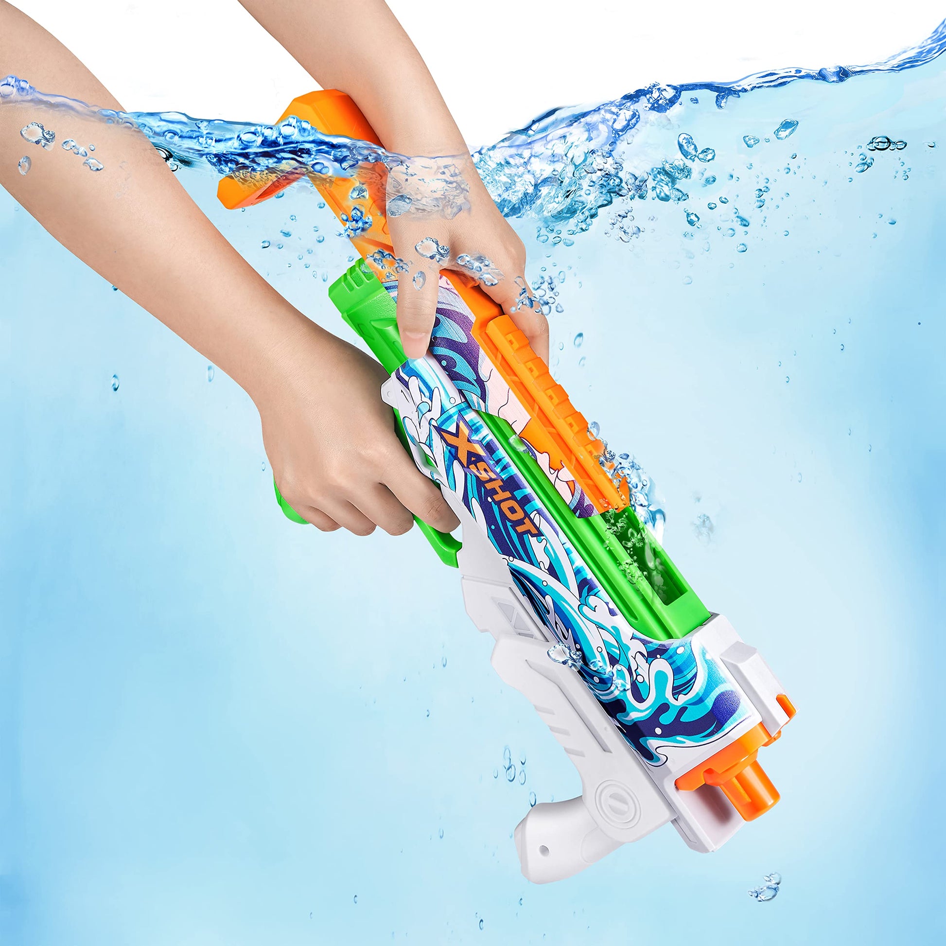 Pistola de Agua XShot Hipercarga Llamas Salpicaduras Relleno rápido 2 Unidades para Juguetes de Chorro de Agua