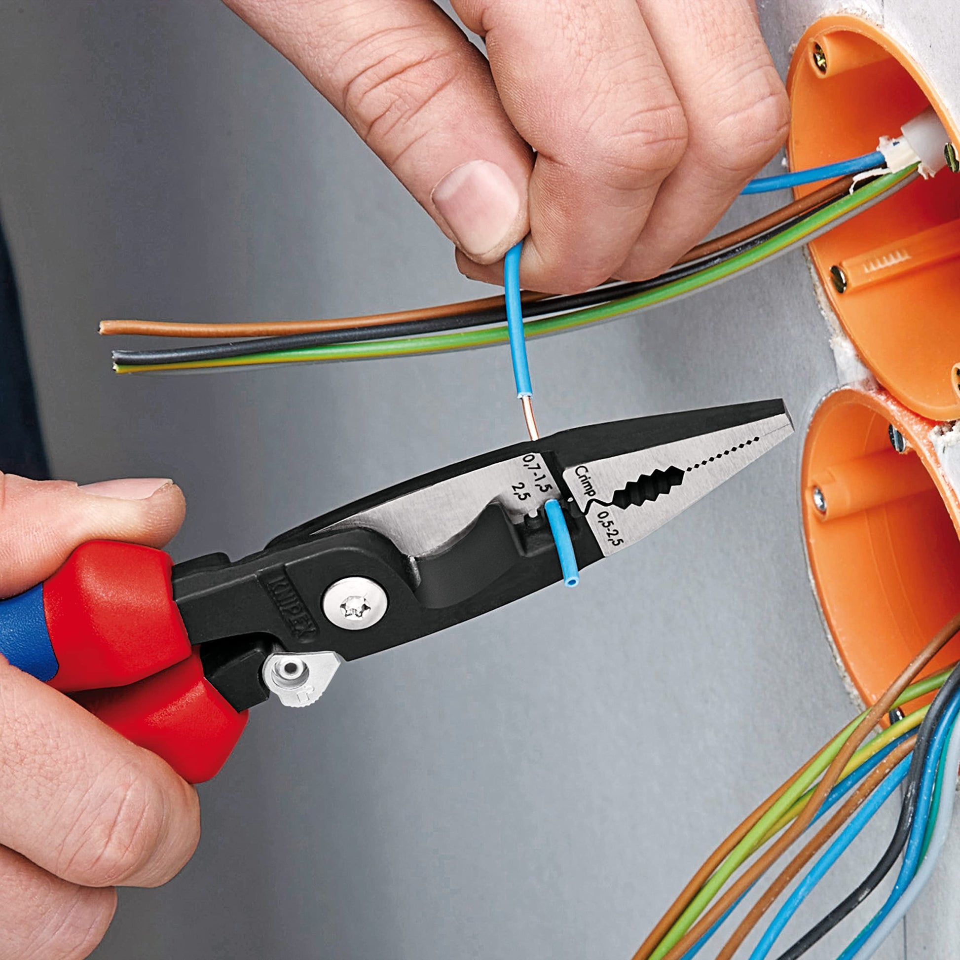 Knipex 13 82 200 Pliers for Electrical Installation with soft grip