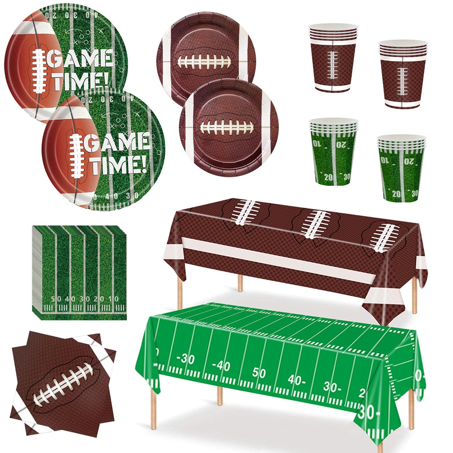 Kit de Suministros para Fiesta Xindtek Verde con Mantel de Plástico para Decoraciones de Cumpleaños
