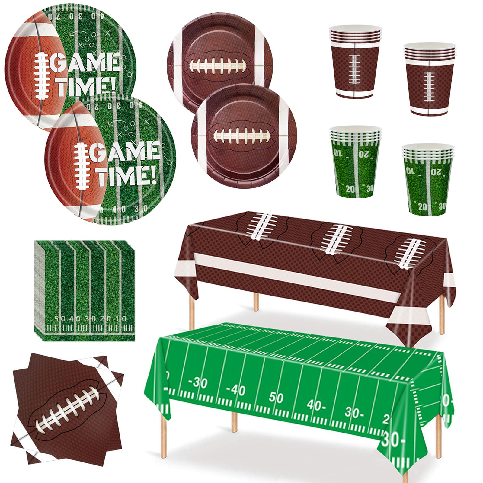 Kit de Suministros para Fiesta Xindtek Verde con Mantel de Plástico para Decoraciones de Cumpleaños