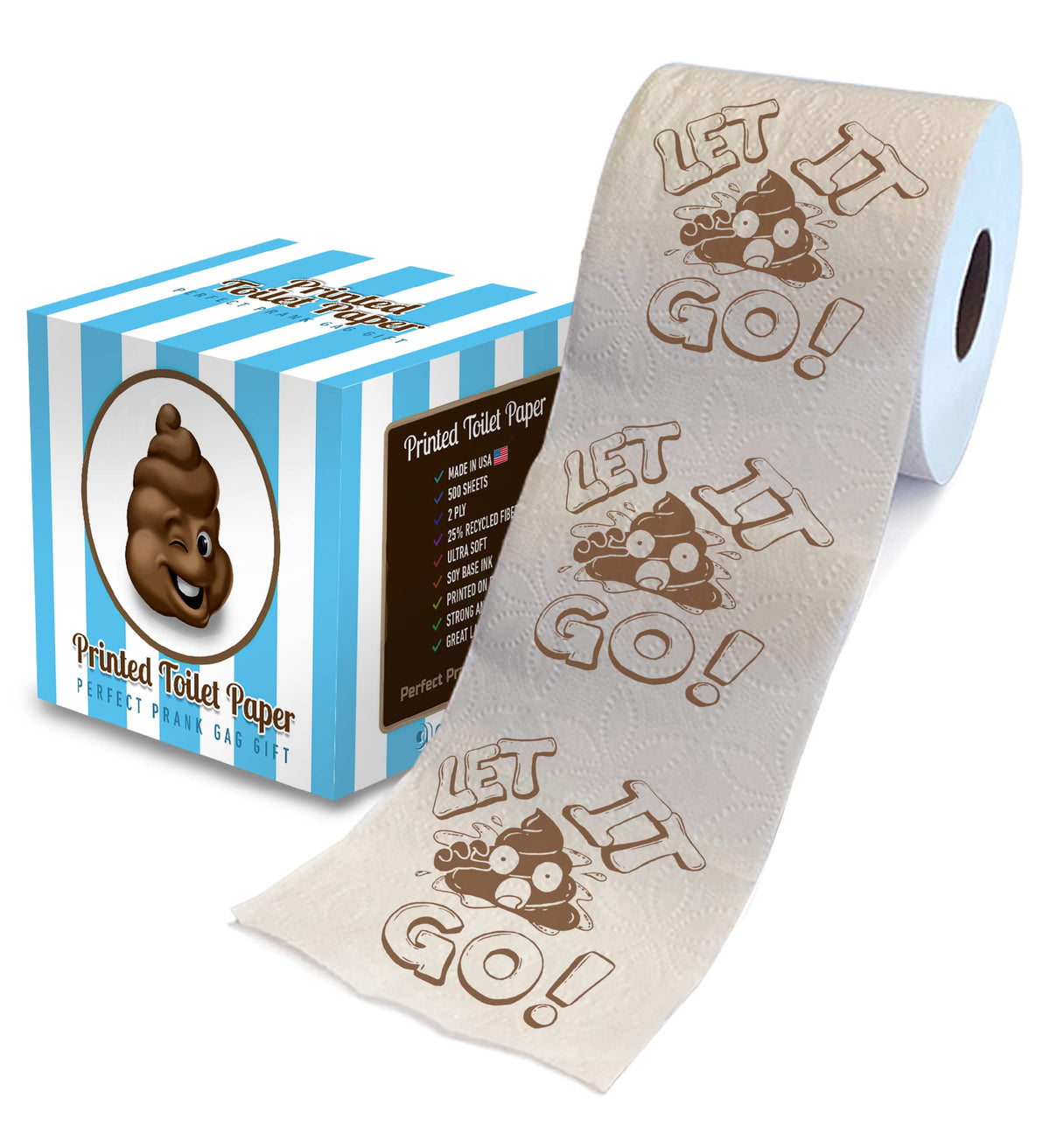 Papel Higiénico Impreso Let It Go de Printed TP Decorativo para Baño