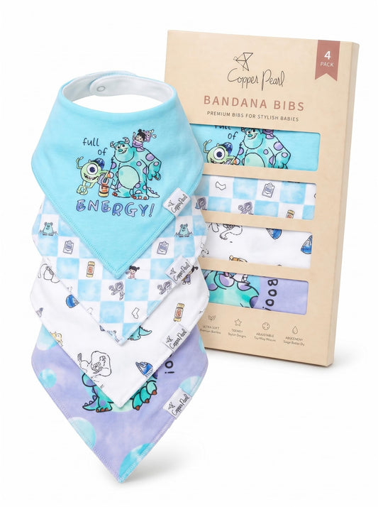 Juego de Babero Bandana Copper Pearl Monsters Inc Medley