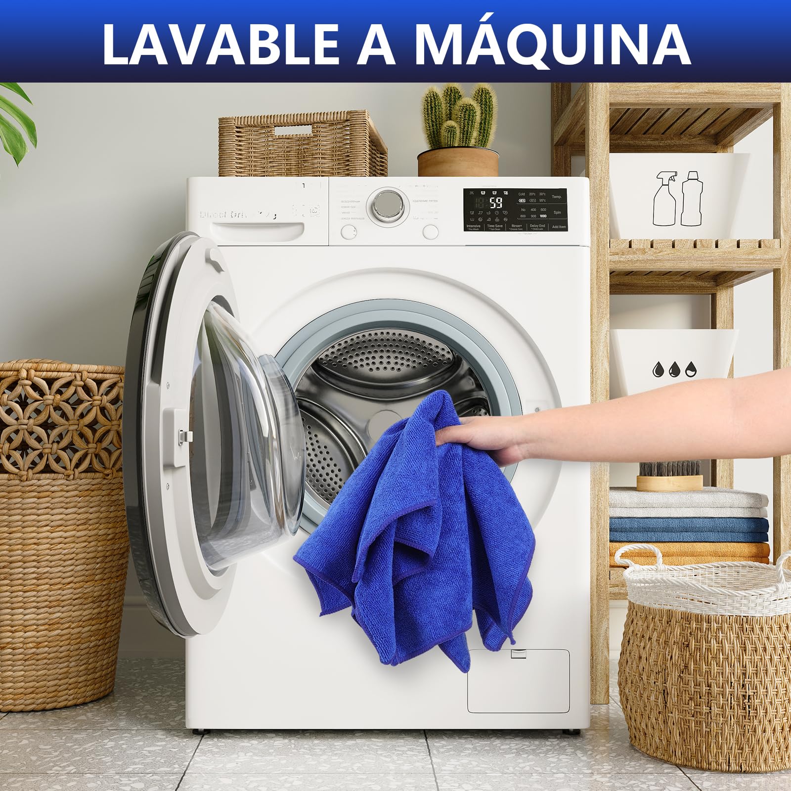 BYHANG Toallas de Microfibra para Coche 18 Piezas, Paños de Limpieza para Autos, Trapos para Lavar y Secar Carros, Suaves, Reutilizables, Absorbentes, para Interior y Exterior