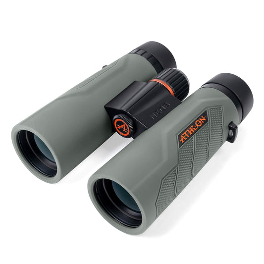 Athlon Optics Neos G2 HD Binocular - 10x4, Grey, Waterproof, Durable Binoculars for Bird Watching, Hunting, Sports,