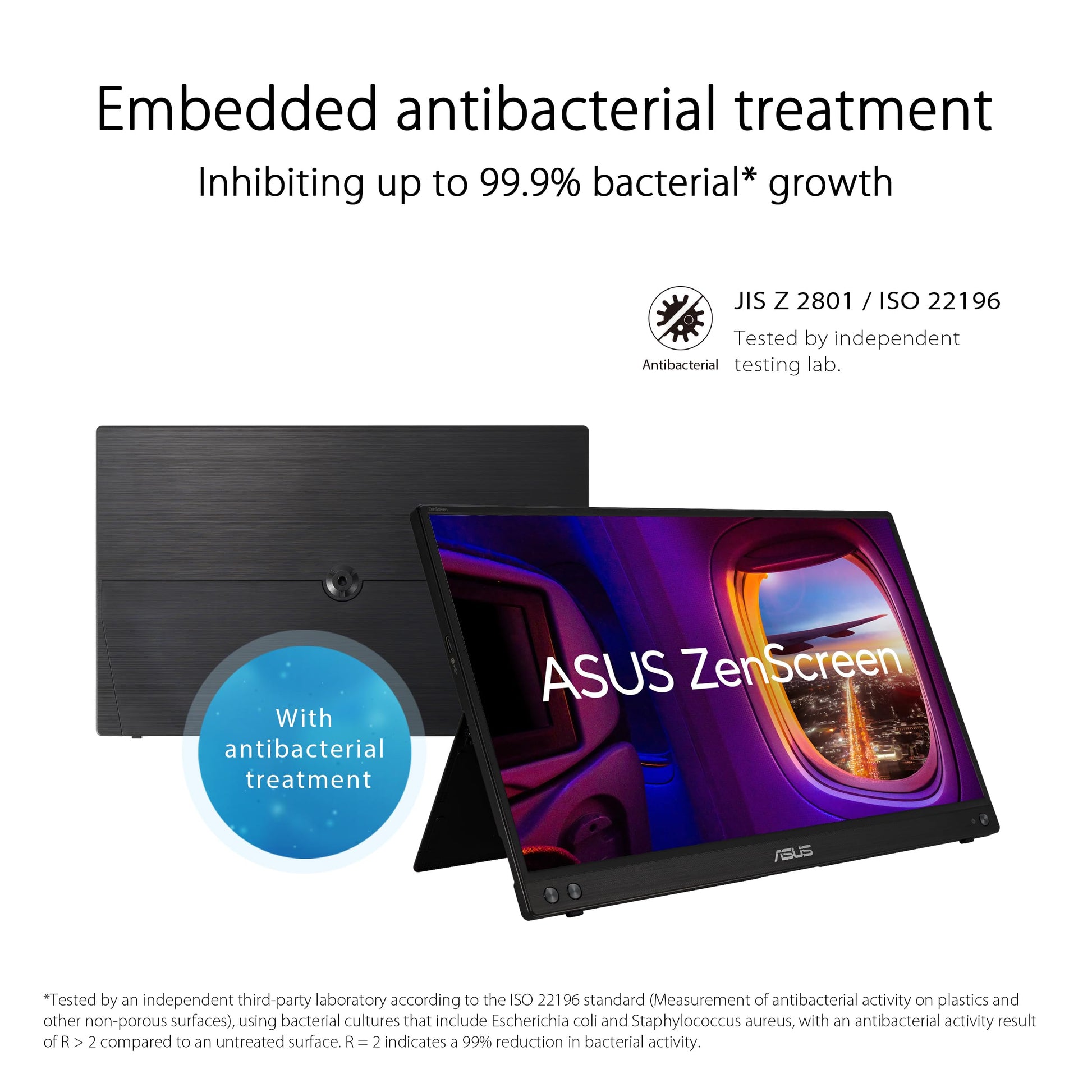 ASUS ZenScreen 1080P - Monitor portátil 15.6" (MB16ACVR) - Full HD, IPS, cuidado de los ojos, sin parpadeo, filtro de luz azul, soporte, suministro de energía USB-C, para laptop, PC, teléfono, consola
