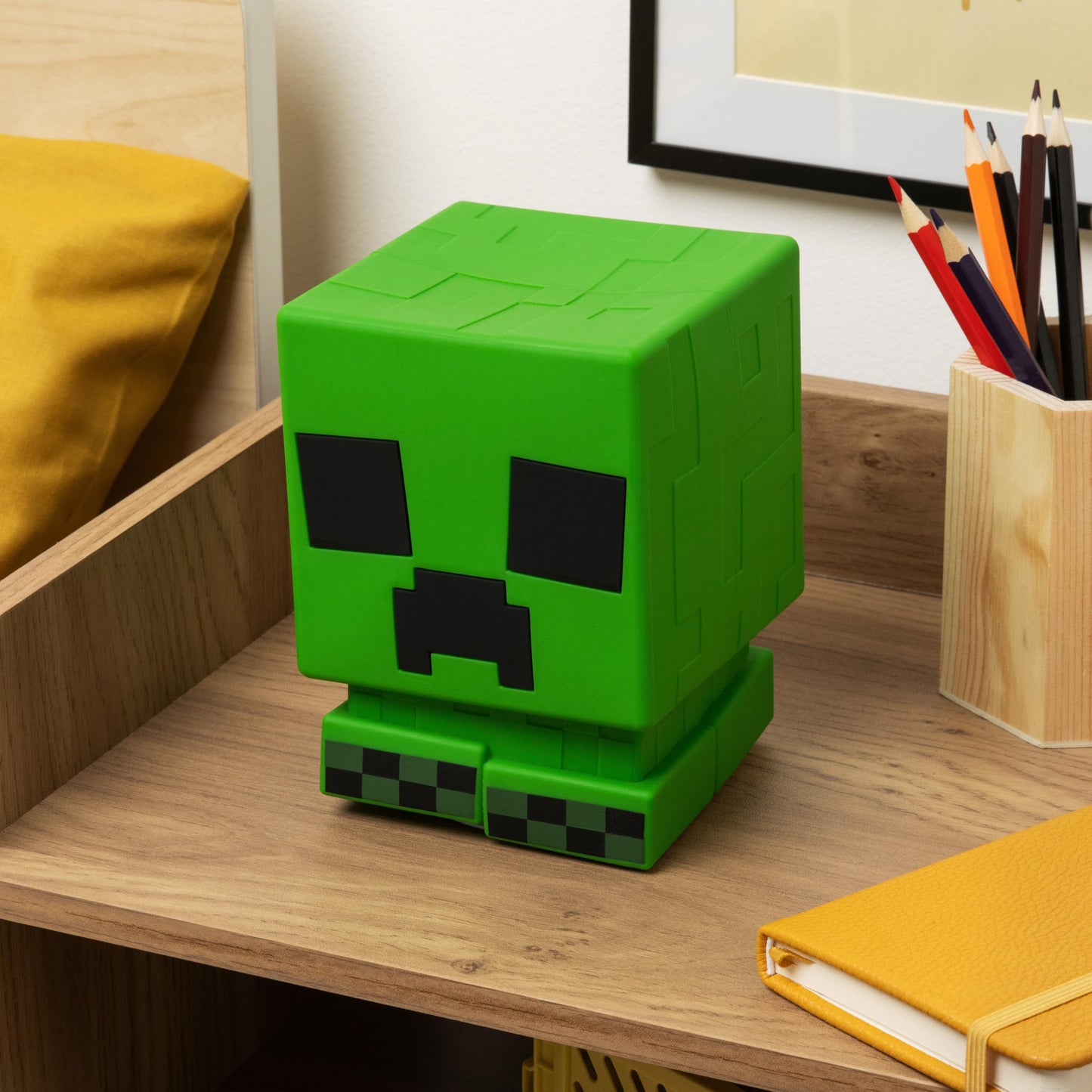Lámpara Paladone Minecraft Creeper SquishyGlo Verde de Silicona Recargable para Niños y Adolescentes