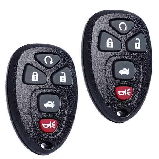 MechanMagic - Juego de 2 controles remotos de repuesto para Chevy Impala 2006-2013 Cadillac DTS Buick Lucerne 2006-2011 Chevrolet Monte Carlo 2006-2007