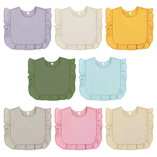 Baberos Sendowtek Beige Algodón Puro Suaves y Absorbentes Unisex Para Bebé y Recién Nacido