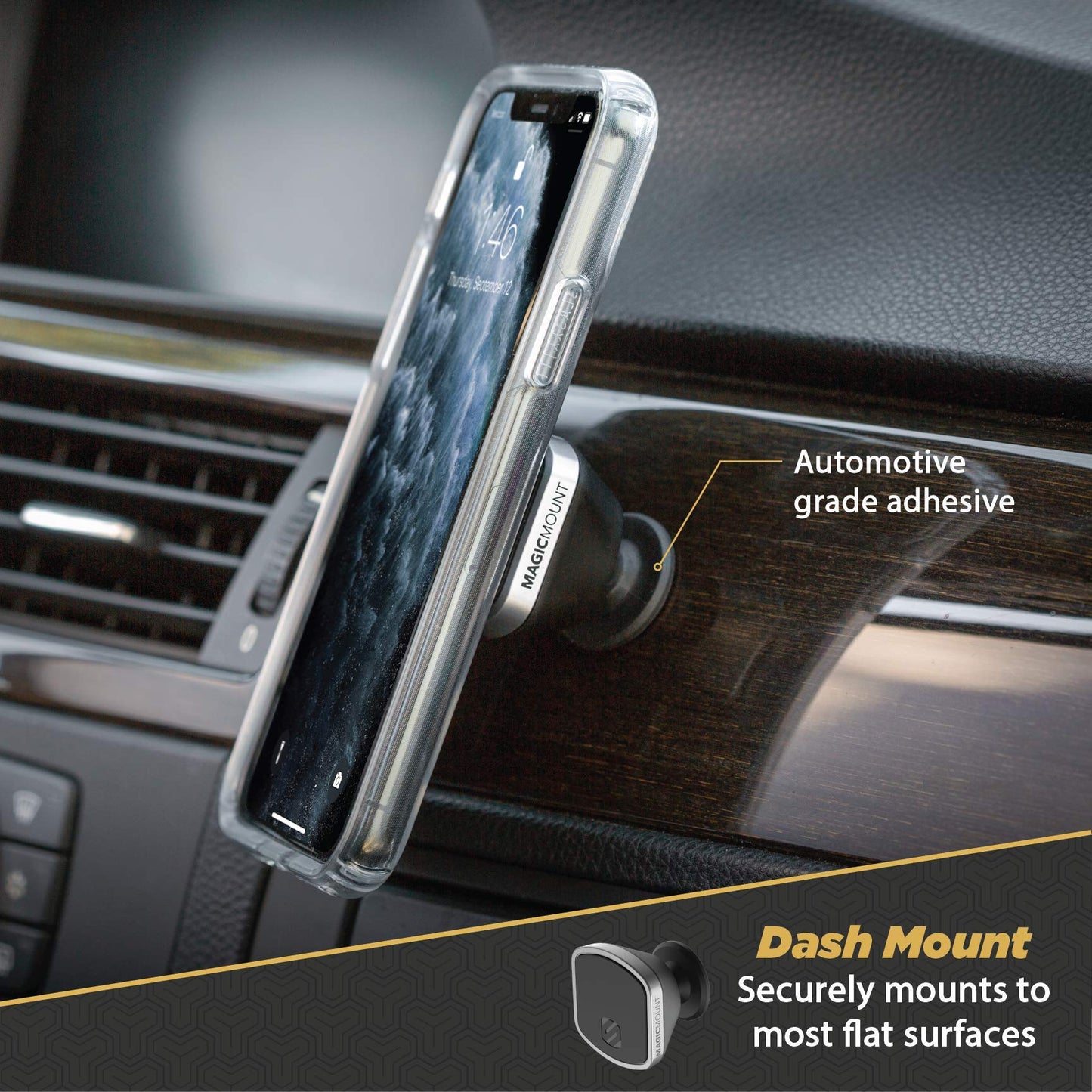 Soporte Universal para Teléfono Scosche MagicMount Pro Negro con Imán de Neodimio