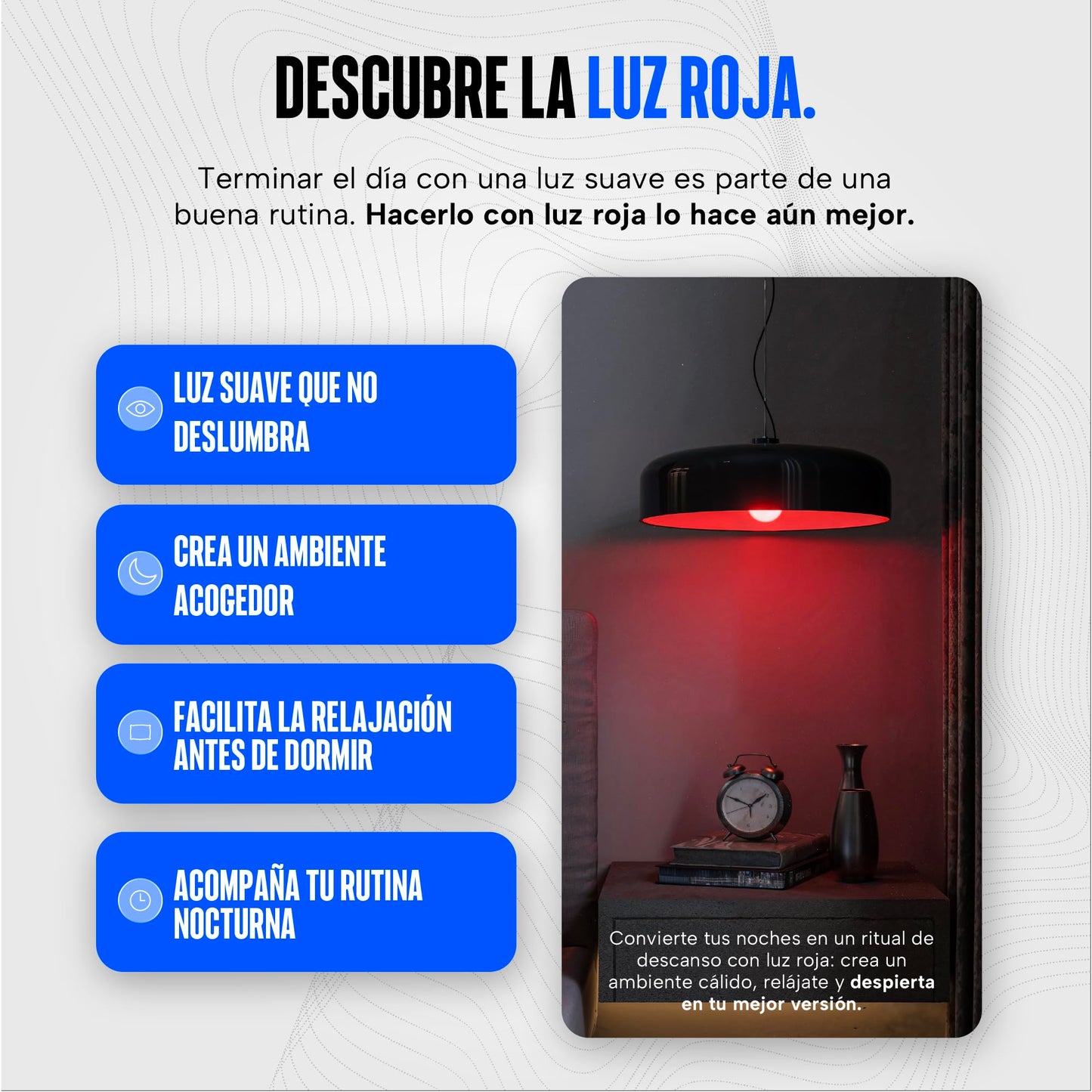 Bombilla LED Sleep Ritual Roja 620nm Ideal para Uso Nocturno