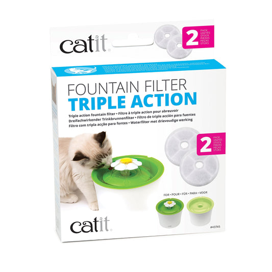 Catit - Filtro de fuente de triple acción 43745 (paquete de 2)